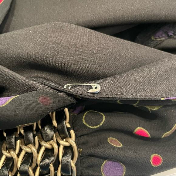 Bisou Bisou Michelle Bohbot Flowy Bell Sleeve Multicolor Top Blouse size XS - Picture 11 of 16